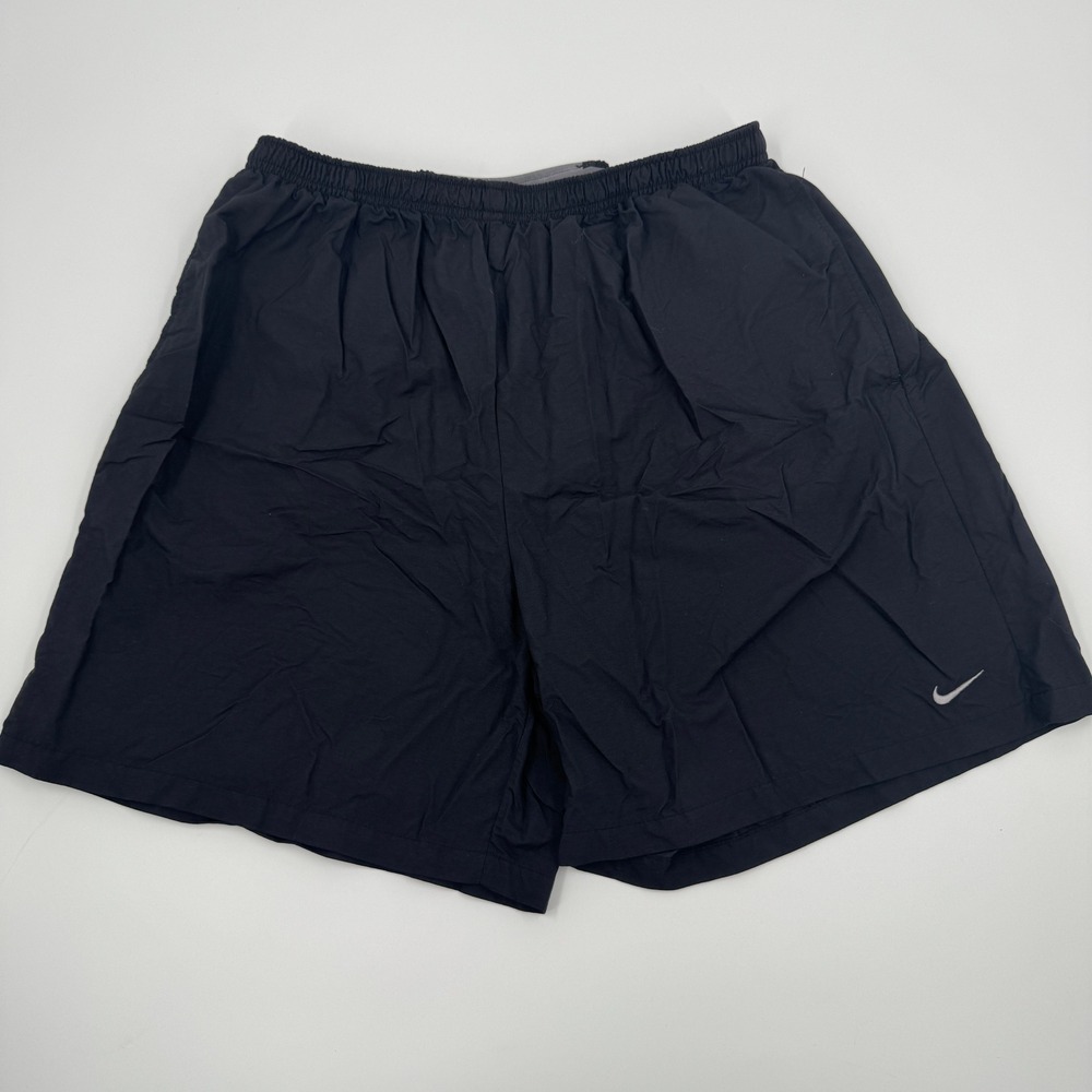 Nike Fit Dry Mens Running Shorts Black XL 199221-011 Lined Athletic 5" Inseam